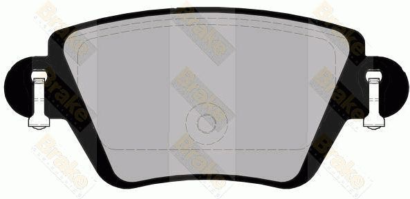 BRAKE ENGINEERING Комплект тормозных колодок, дисковый тормоз PA1597